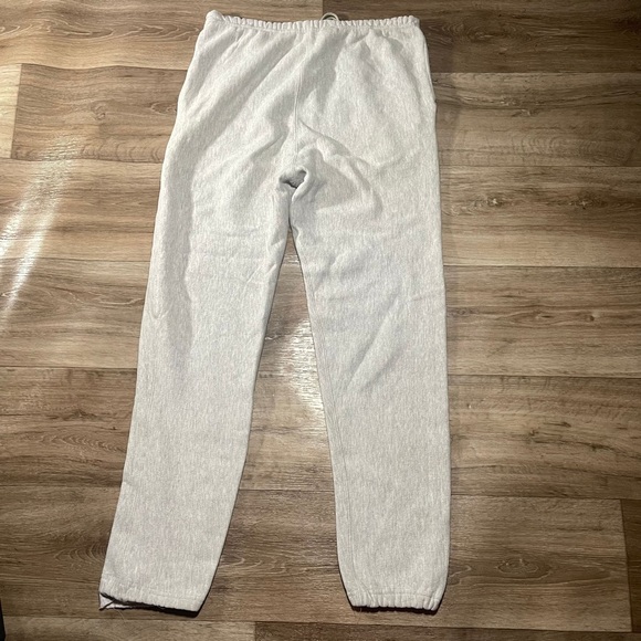 Vintage 90s Champion Reverse Weave Sweatpants L Blank Heather Grey - Picture 6 of 6